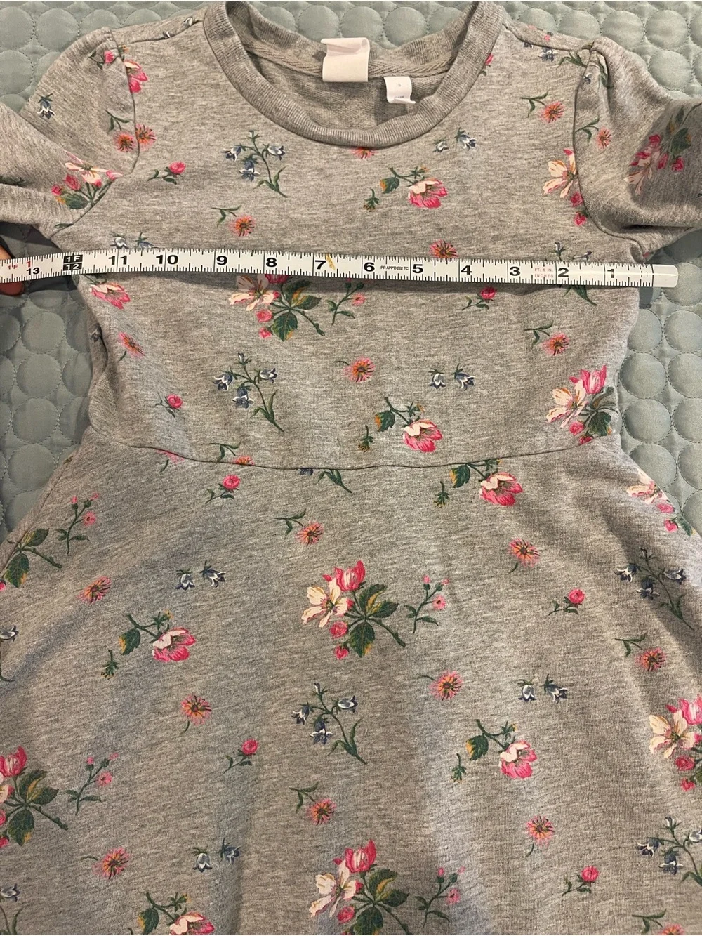 GAP x SJP Sarah Jessica Parker Grey Floral Knit Dress Pink Floral Tutu Sz 6/7 S